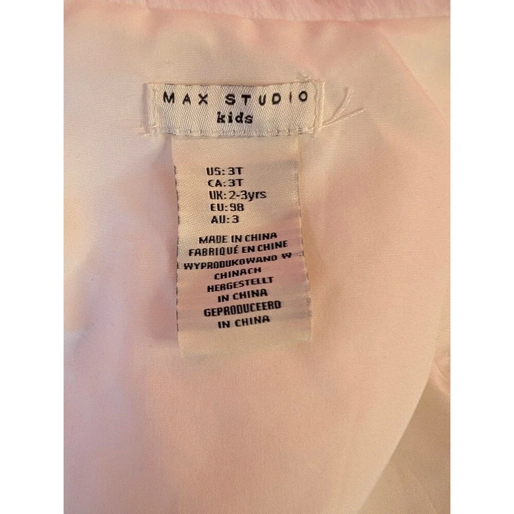 Girls Max Studio Kids Faux Fur Vest White 3T